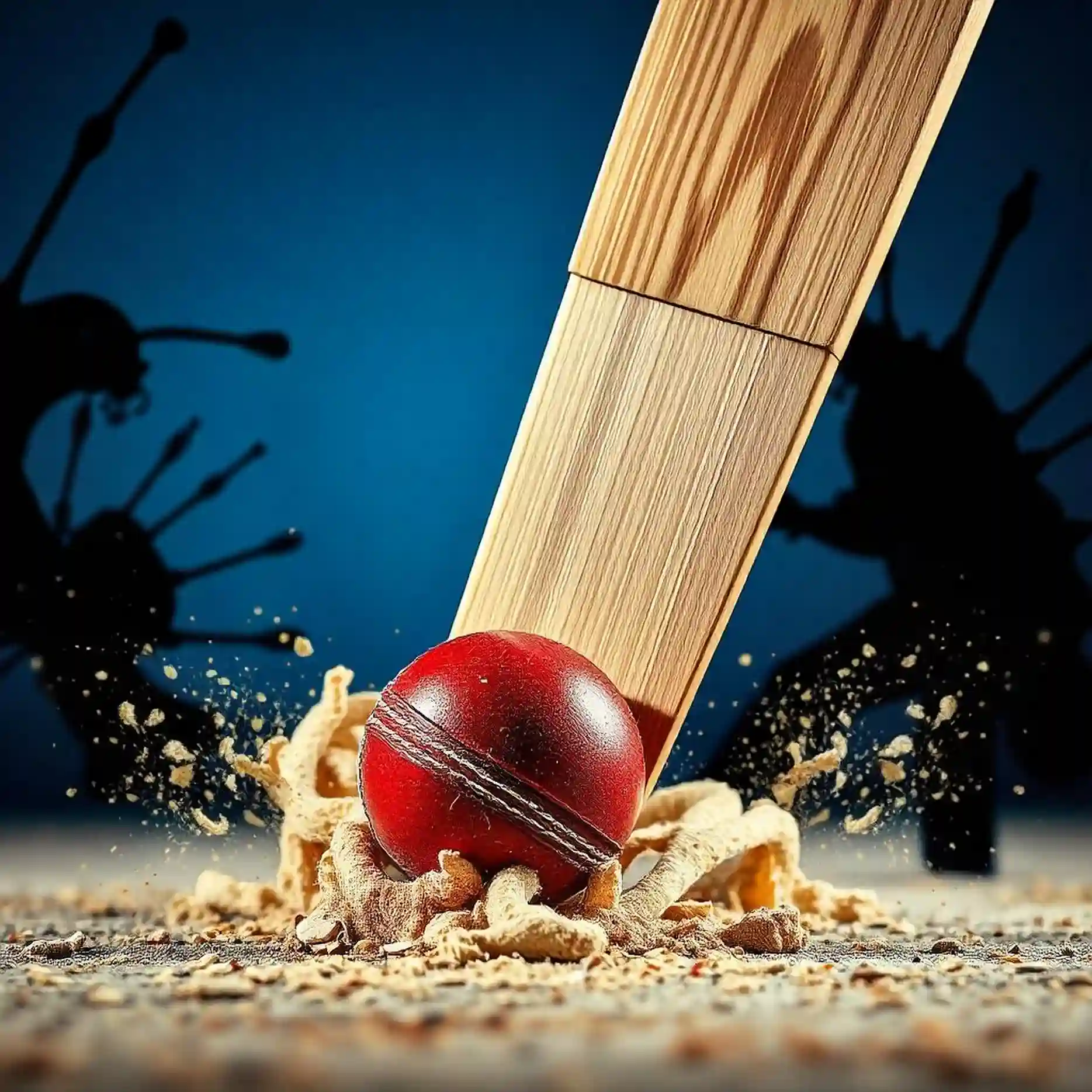 Cricket player in action